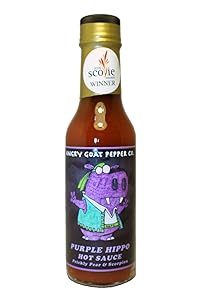 RetailSource Angry Goat Pepper Company Purple Hippo Prickly Pear & Scorpion Hot Sauce - Multi Award Winner!, 5 oz., 1 Bottle