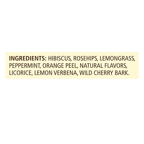 CELESTIAL SEASONINGS HIBISCUS TEA, RED ZINGER HERBAL TEA, CAFFEINE FREE, 20 TEA BAGS