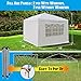 BenefitUSA EZ POP UP Wedding Party Tent 10'x10' Folding Gazebo Beach Canopy W/Carry Bag with sidewalls Side Panel