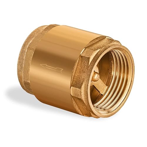 Brass One Way Check Valve 1 inch Backflow Preventer Female NPT Thread ...