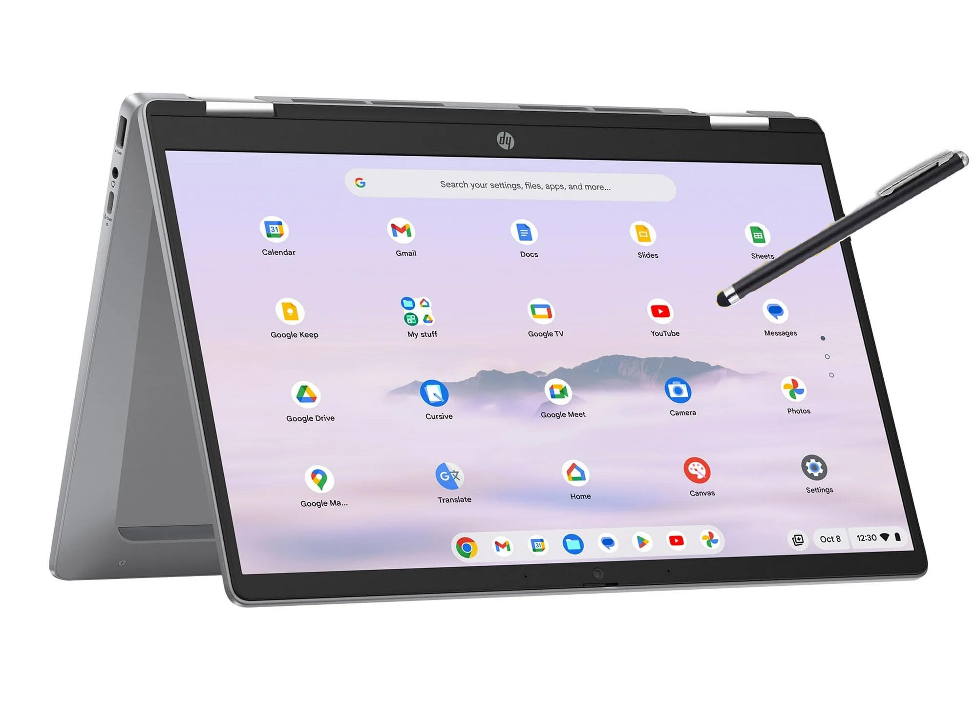 HP 14b Convertible 2-in-1 Chromebook Plus in Meteor Silver 14" Touch FHD Intel i3 8-Core up to 3.80GHz 8GB Ram 128GB 4K Graphics WiFi 6 Chrome OS (14b -i3 - Renewed)
