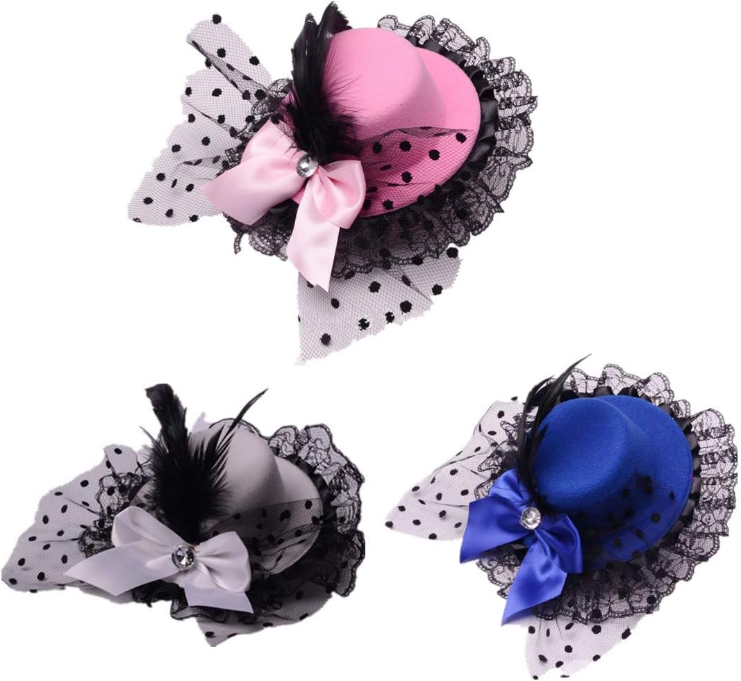 Fully 3 X Puppenmütze mit Haarclip Haarspangen Peppenzubehör Mützen Hut