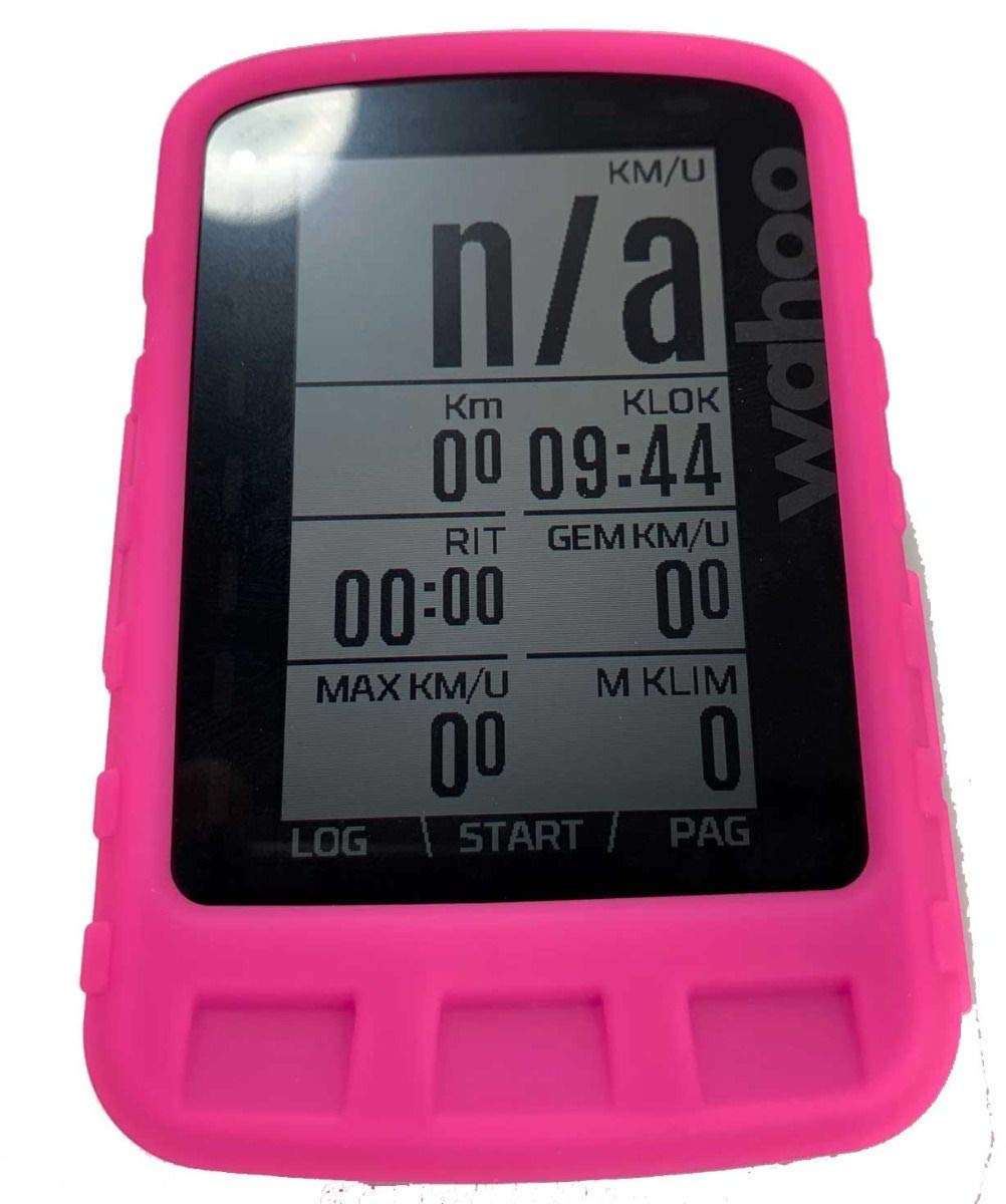 TUFF LUV Silicone Case & Screen Prot for Wahoo ELEMNT ROAM - Pink