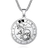 YOTHIWAD Zodiac Necklace Constellation Pendant Necklace Stainless steel Waterproof Astrology Horoscope Jewelry Birthday Gift