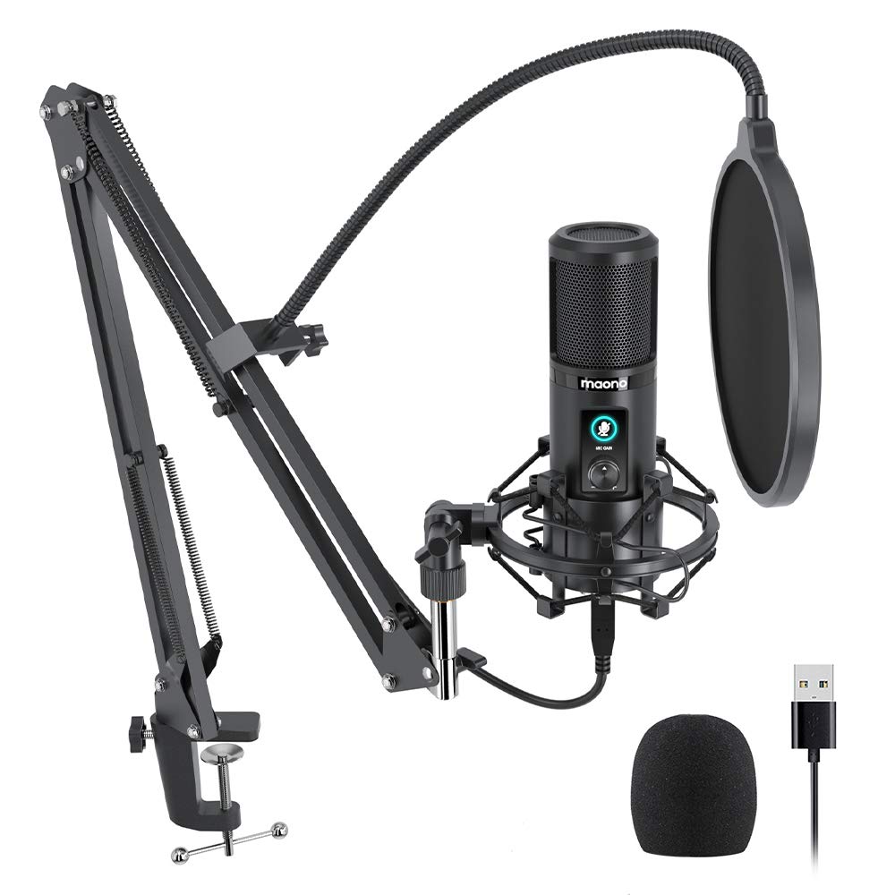 USB Microphone with Mute and Mic Gain Knob MAONO AUPM421