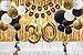 Paxcoo Black and Gold Party Decorations with Happy Birthday Banner for 18th, 21st, 30th, 40th, 50th, 60th, 75th, 80th Birthday