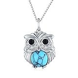 Owl Necklace for Women Sister Sterling Silver Owl