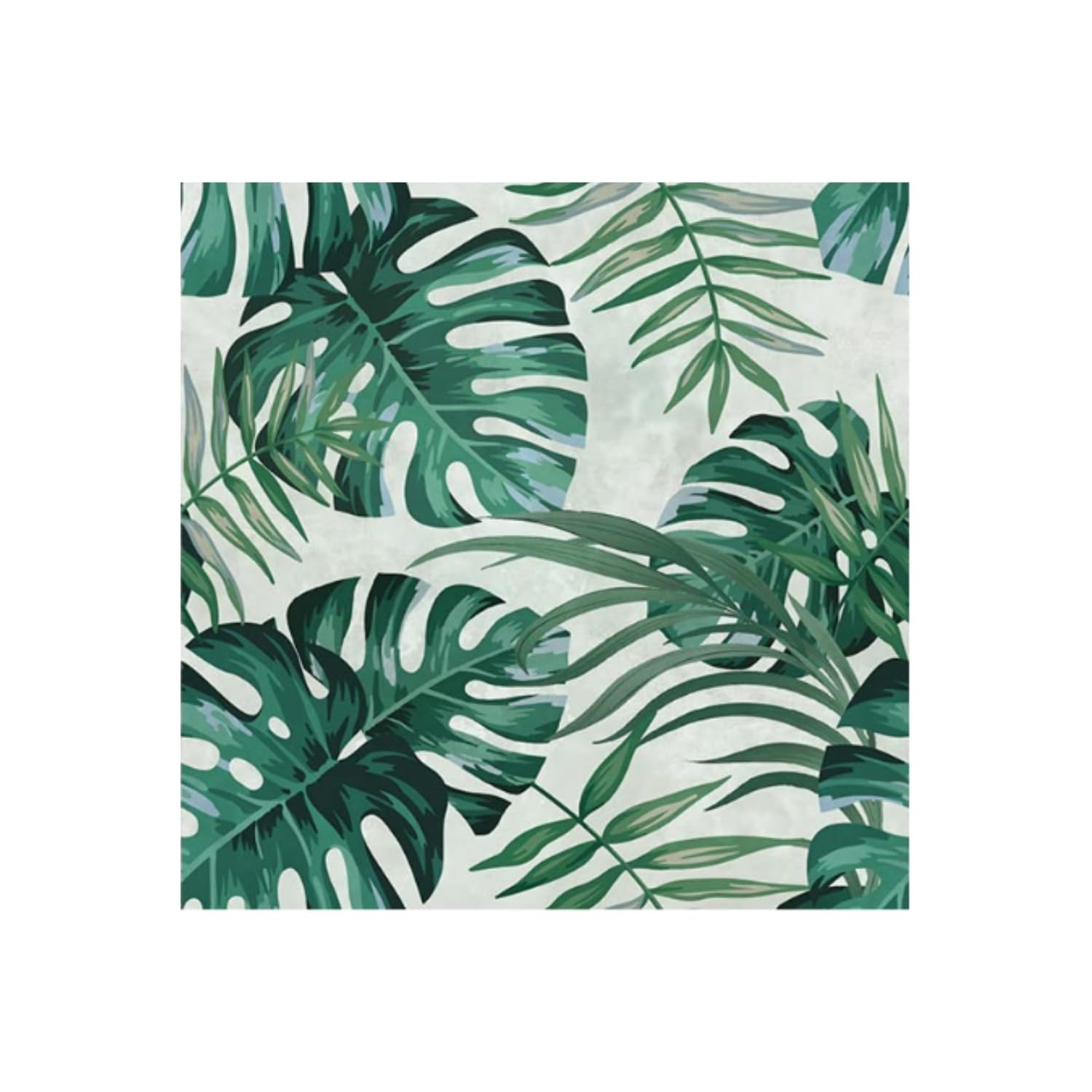 Neukids 50PCS Green Palm Leaves Tile Stickers Textured Kitchen Peel and Stick, Green Geometric Pattern Kitchen Bathroom Tile Stickers, Wall Bathroom Toilet Laundry, RV, Fireplace Backsplash