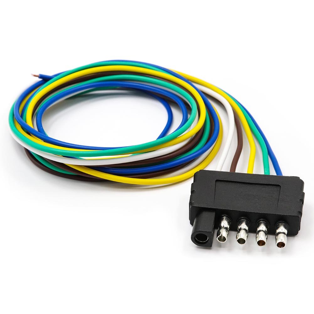 Amazon.com: TIROL 5-Way Flat Trailer Wire Harness Extension Connector Plug  with 36 inch Cable Length End Connector: Automotive