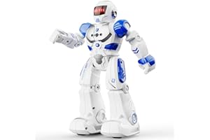 FAFUGANIA Robot Toys for Kids, Remote Control Robot with Programmble Walking & Dancing Adjustable Volume RC Gesture Sensing Smart Robot Toy for Ages 3 4 5 6 8 10 12 Boy Girl Ideal Blue
