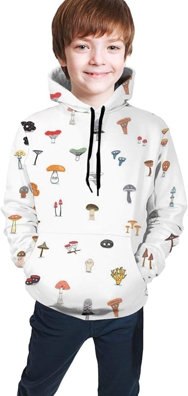mushroom print hoodie