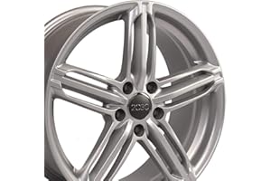 OE WHEELS LLC OE Wheels AU12 18 Inch Rim Fits RS6 Style 5x112 18x8 Gloss Silver - Hollander 58840 (1)