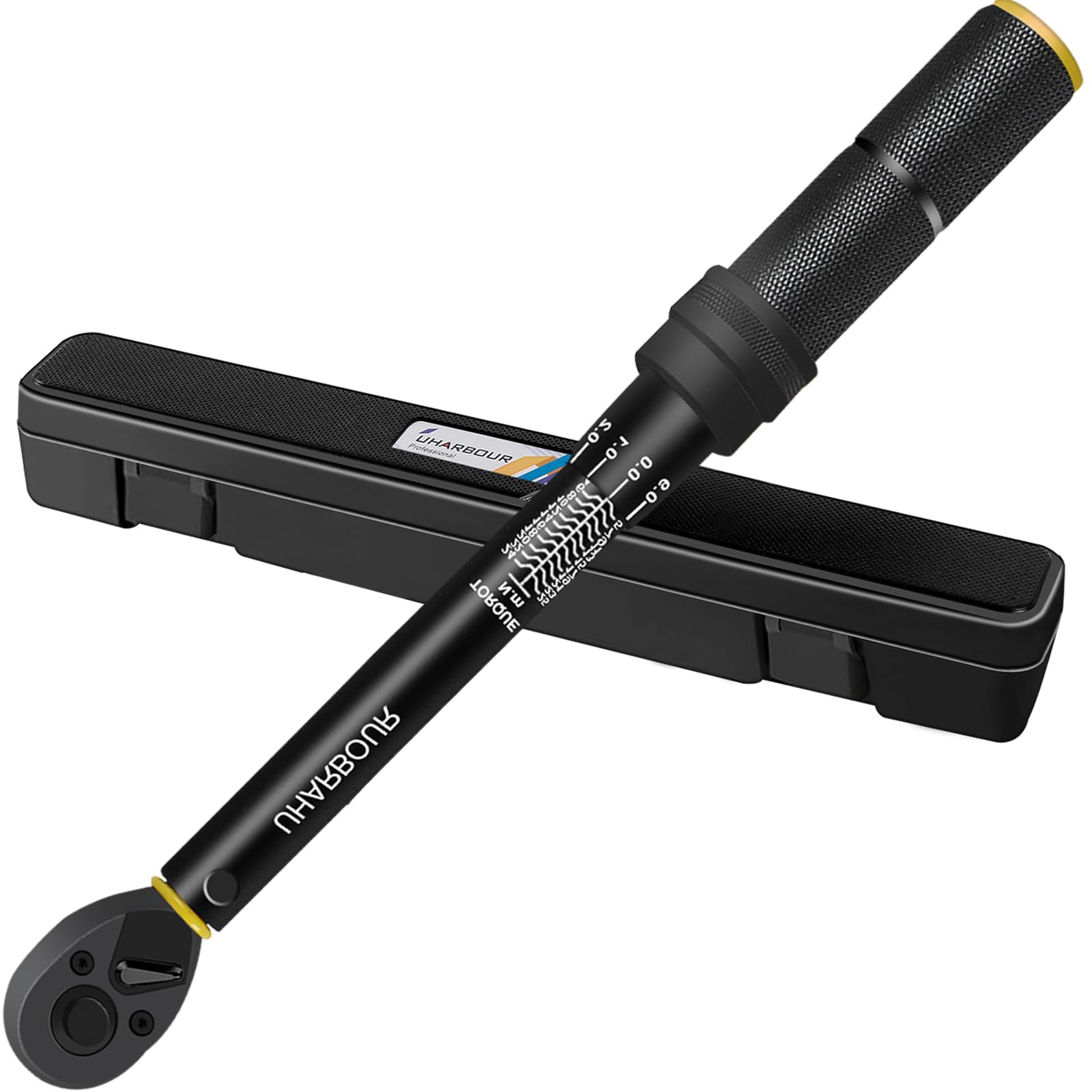 Uharbour Torque Wrench 1/4, 3-25 Nm Bike Torque Wrench, 0.1 Nm Micro Adjustment with Lock, ±3% Accuracy with Calibration Certificate, Dual Direction with 72 Teeth — image 1