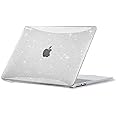 EooCoo Compatible with 2021 MacBook Air 13 inch Case EU Layout- Sparkly Clear