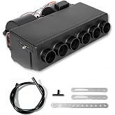 LL-Motor88 12V Universal A/C Evaporator Assembly, Under-Dash Heating &amp; Cooling Unit with 6 Vents, Universal Retrofit AC for Cars &amp; Trucks