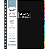 Monthly Planner 2026-2027 - JUL. 2026 - DEC. 2027, Planner 2026-2027 with Colorful Tabs, 8.5" x 11", 26-27 Monthly Planner/Calendar with Pocket, Thick Paper, Twin-Wire Binding - Black