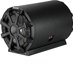 Kicker 46CWTB104 TB10 10-inch Loaded Weather-Proof Subwoofer Enclosure w/Passive Radiator - 4-Ohm, 400 Watt