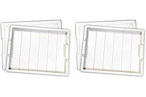 Elizabeth Ward Bead Storage Solutions Plastic Organizer Tray with Clear Snap Shut Lid for Sorting Craft Supplies, Fasteners, Crystals (2 Pack)