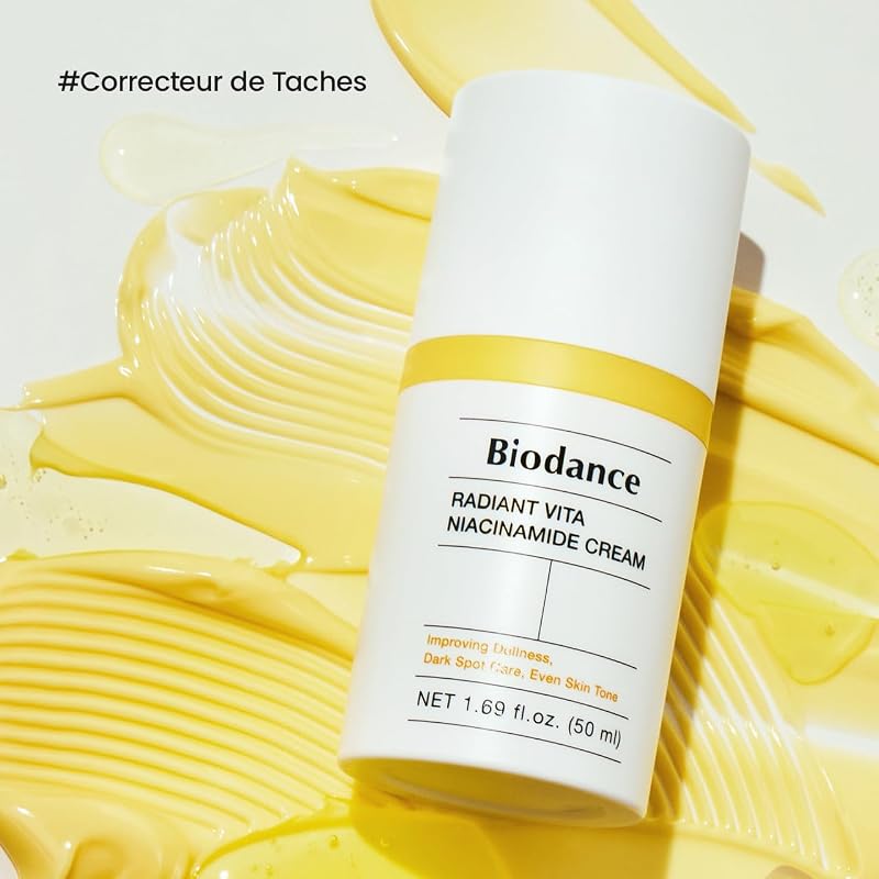 Radiant Vita Niacinamide Cream, Crème Visage Hydratante, Éclat du Teint et Soin des Taches, K-Beauty Coréenne, Idée Cadeau pour Femme, 50 ml