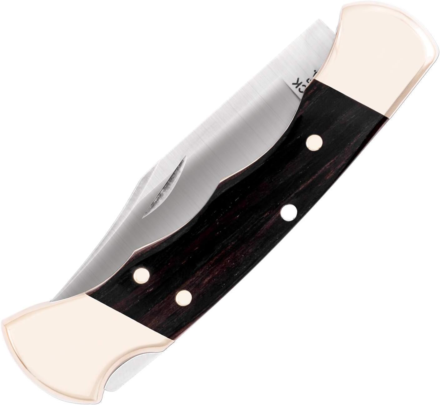 Buck Knives 112 Ranger Folding Knife with Finger Grooves and Leather Sheath : Hunting Folding Knives : Sports & Outdoors