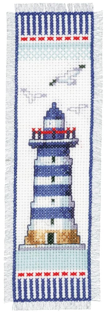 Vervaco Bookmark Lighthouse Counted Cross Stitch Kit, Multi-Colour