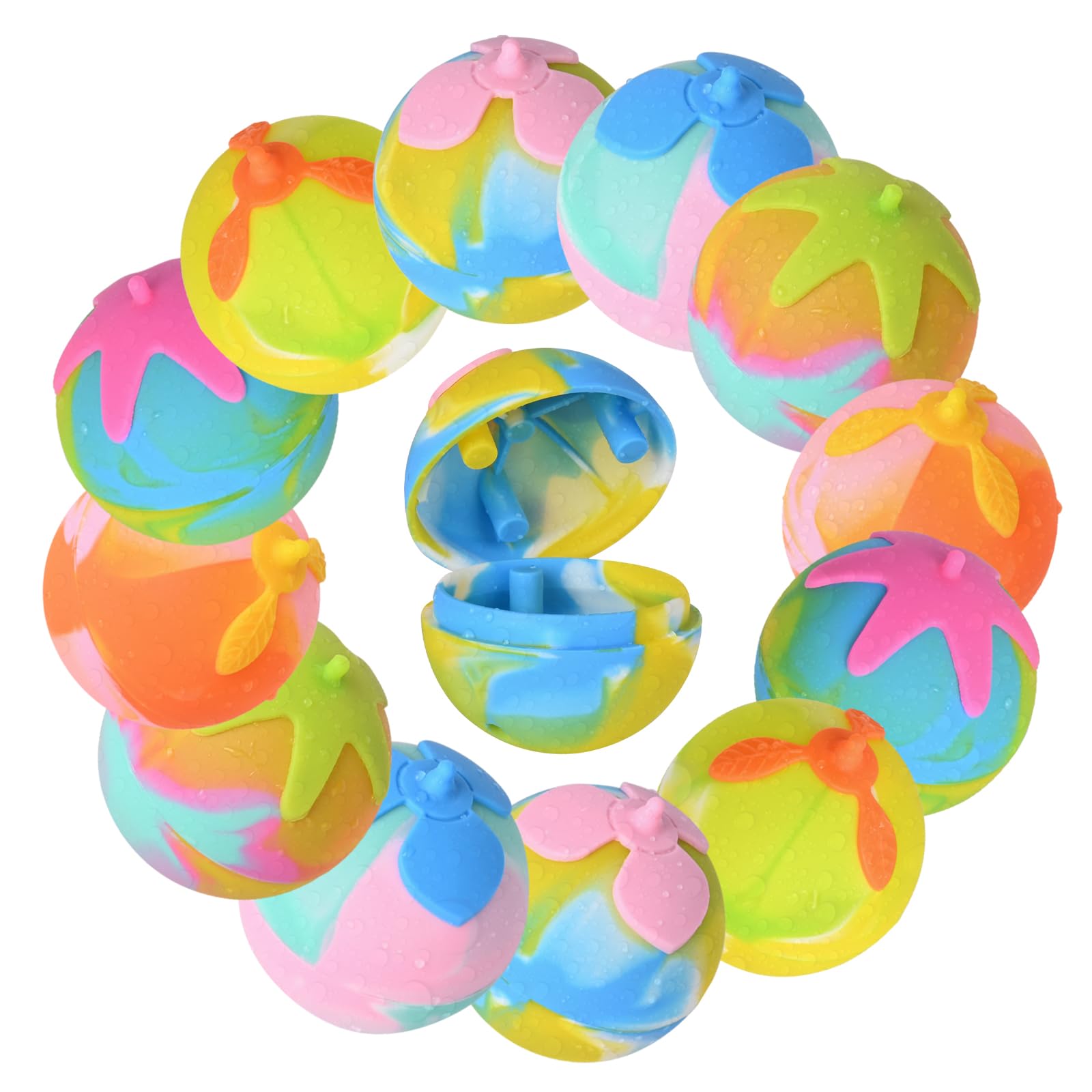 Photo 1 of 12Pack Magnetic Reusable Water Balloons Fast Refillable for Kids Outdoor Activities Self Sealing Silicone Water Bomb for Summer, Beach, Pool & Outdoor Splash Parties