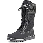POLAR Womens Faux Fur Warm Thermal Waterproof Outdoor Walking Snow Winter Rubber Sole Calf Boots