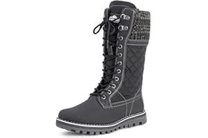 POLAR Womens Faux Fur Warm Thermal Waterproof Outdoor Walking Snow Winter Rubber Sole Calf Boots
