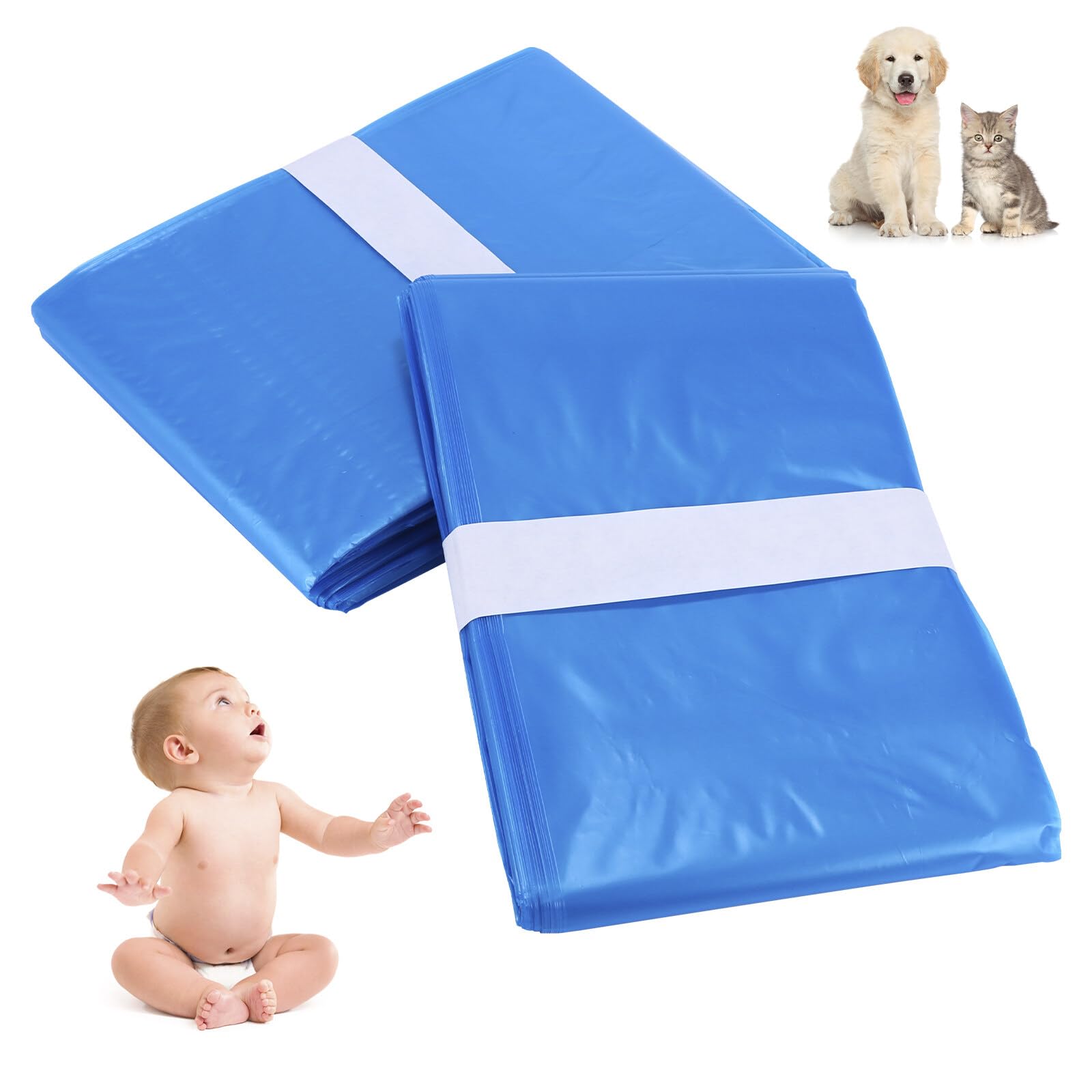 Nappy Bin Refills, Diaper Pail Refill Bags 4PCS Scented Nappy Bin Refill Bags Blue Nappy Bin Bags Cassettes- Nappy Disposal Bags Compatible with Dekor/Akord/Korbell Diaper Disposal System