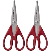 KitchenAid All Purpose Kitchen Shears with Protective Sheath Durable Stainless Steel Scissors,Dishwasher Safe,Soft Grip Comfo