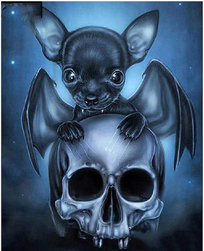 GAGALAM Jigsaw Puzzle 1000 Piece Adult Vampire Dog And Skull.Suitable For Living Room Bedroom Wall Decoration