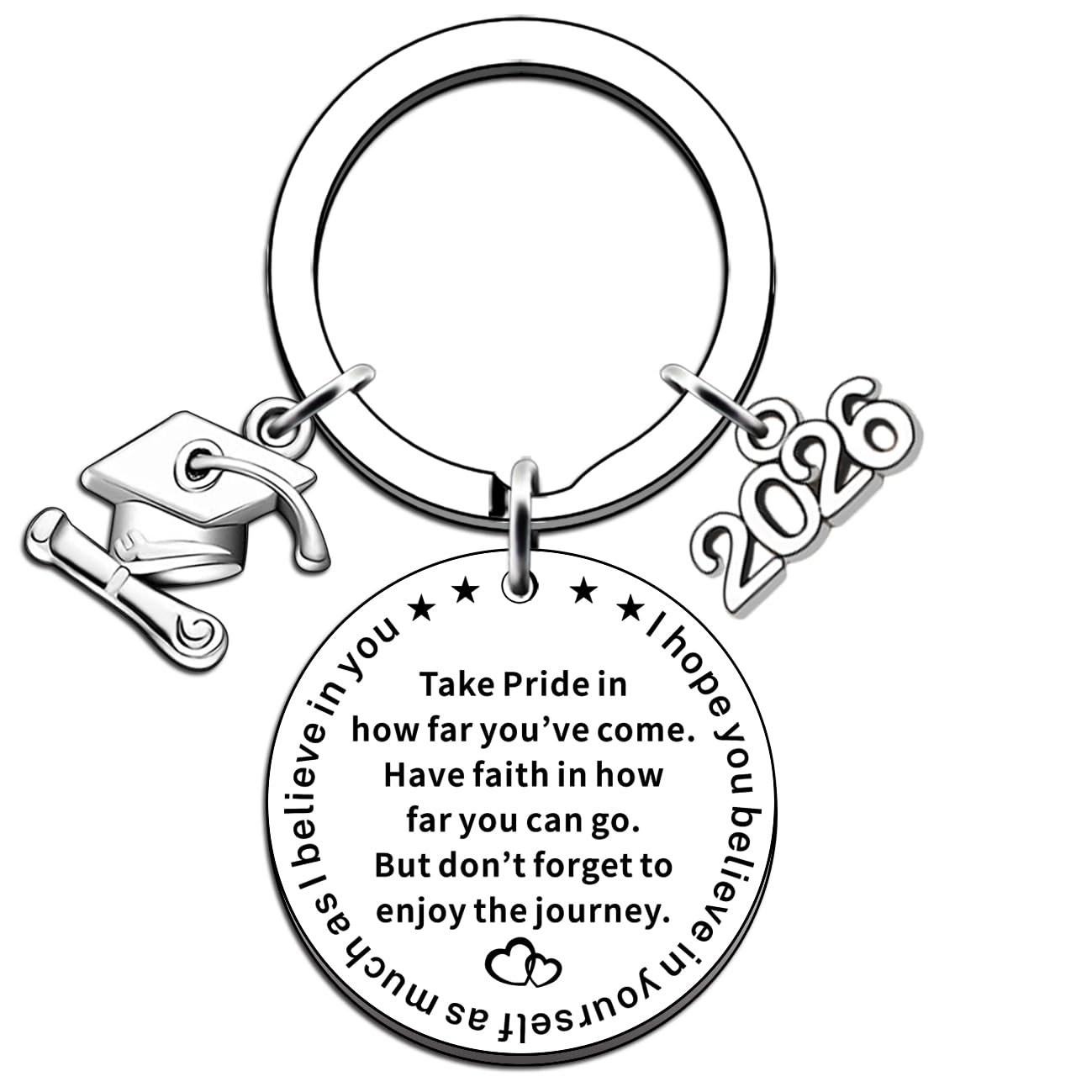 JMIMO Graduation Keyring Gifts for Him Her 2026 Graduation Keyring for Daughter Son Sister Best friend High School College Graduate Present