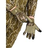 Nomad Mens Axe Hunting Gloves, Warm and Durable, Lightweight Cold-Weather Gloves with Enhanced Grip, Mossy Oak Bottomland Camo, Large/X-Large