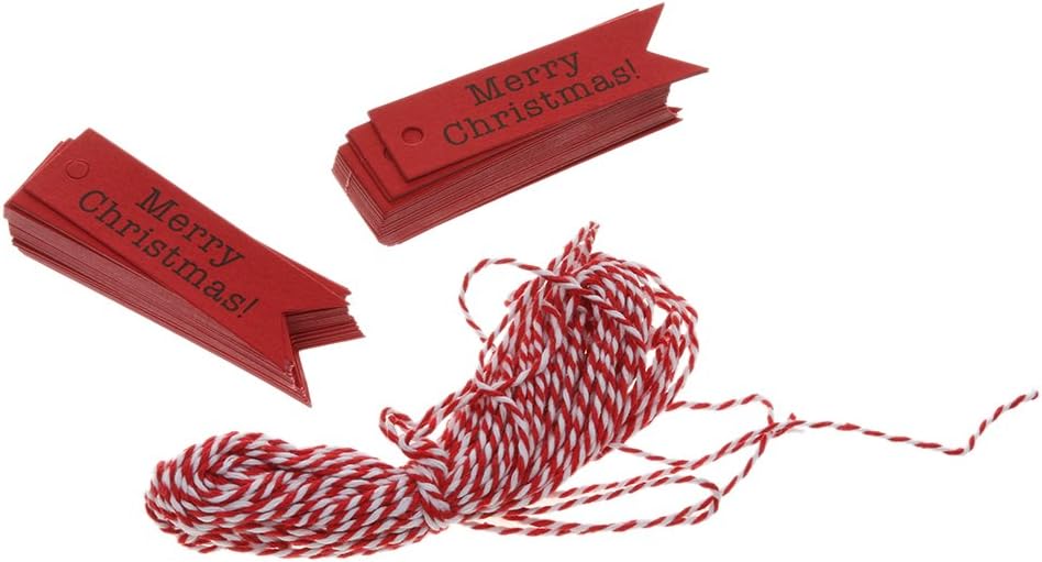 Amazon.com: Merry Christmas Kraft Paper Gift Tags Label Hanging Cards Wholesale 100pcs - Red, 7