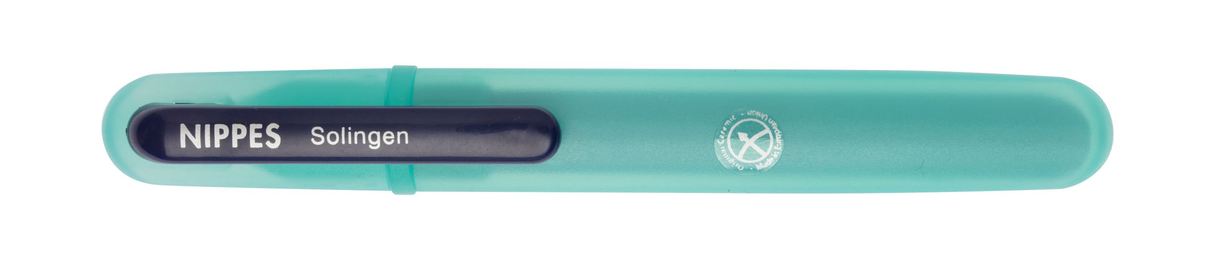 nippes Solingen Ceramic Nail File, Green, 14 cm Length, Granular Ceramic Nail File for a Smooth and Perfect Finish for Nail Care, Made in Germany