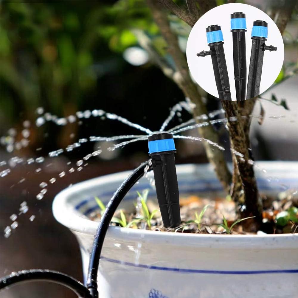 Anpatio 50 Pcs 360 Degree Micro Irrigation Drippers System Garden Adjustable Sprinklers Emitter Watering Equipment Misting Nozzles for Garden Lawn Fruit Tree Flower Vegetables Plants : Garden & Outdoor