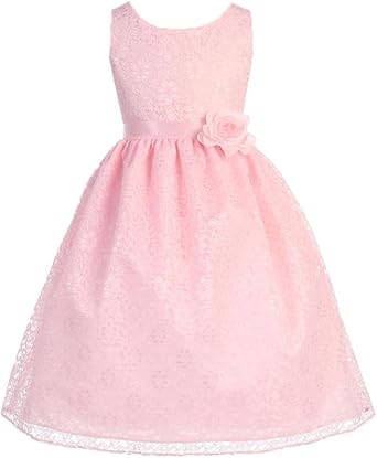 floral lace flower girl dress