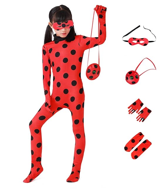 Buy Girls Costume Beetle Dress Up Jumpsuit Suit for Kids Birthday Party