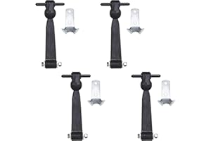 BUYERS PRODUCTS COMPANY Buyers Products WJ208 Truck and Trailer Rubber Hood Latches, 4 Pack, 7-7/8 Inch Heavy-Duty Rubber Hood Catch, Includes Brackets & Pin w/Bumper, Great for Battery Boxes & Tool Cabinets