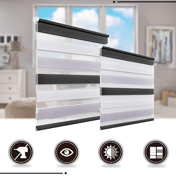 Amazon De Homedemo Doppelrollo 90 X 150 Cm Klemmfix Rollo Fur