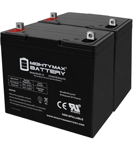 Amazon.com: Mighty Max Battery 12V 55AH Group 22NF for Scooters