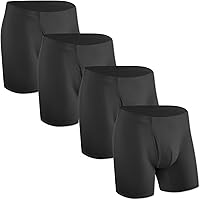 ASUDESIRE Men's Underwear Boxer Briefs Trunks 5 Pack Soft Cotton Low Rise Underpant Wal 5B 5XL