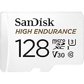 SanDisk 128GB High Endurance Video microSDXC Card with Adapter for Dash cam- C10, U3,V30,4K UHD,Micro SD Card-SDSQQNR-128G-GN