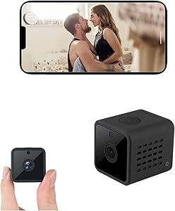 Hidden Cameras Security Camera, Night Vision WiFi Camera, Motion Detection Mini Camera, Nanny Cam/Pet Camera/Alarm Function/Loop Recording for Home Office Outdoor Security Camera with 64GB TF Card