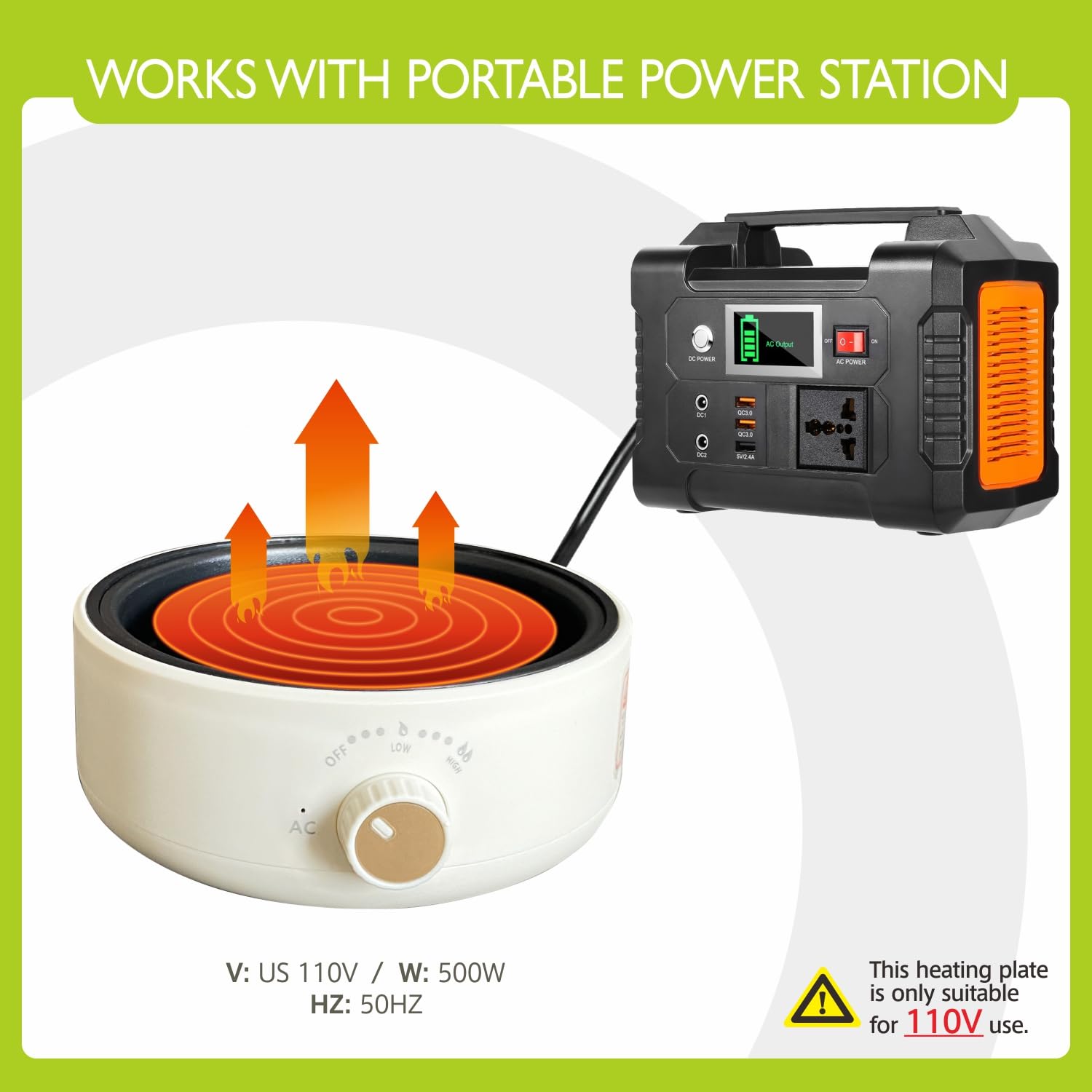 Mini Hot Plate, Electric Stove - 500w Hot Plate, Small Electric Stove, Perfect Size For Moka Pot, Making tea And More, Suitable For Kitchen, RV Camping, Outdoor Use