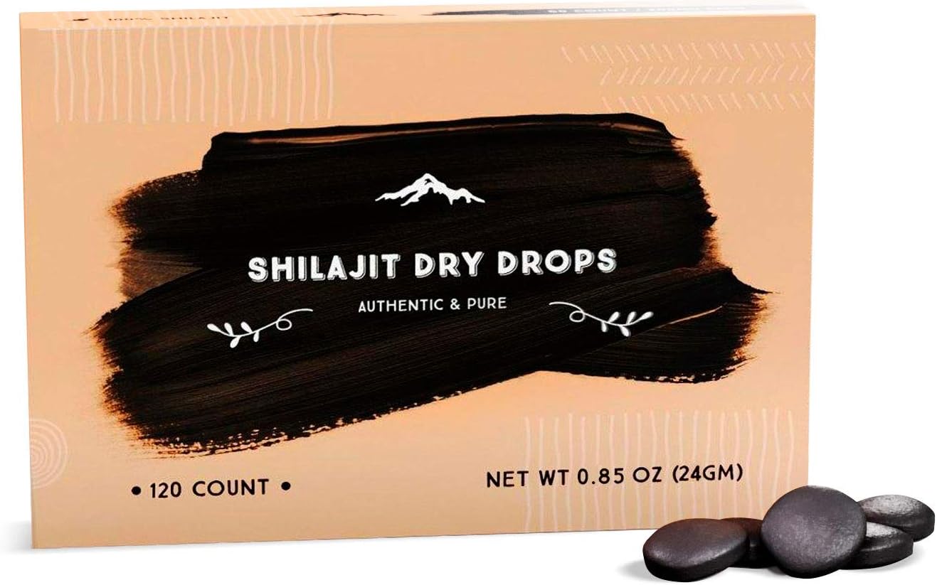 Shilajit Dry Drops from Pure Himalayan Shilajit ® - 60 Counts, 2 Month Supply, Original Siberian Shilajit, 100% Pure, Trace Minerals & Fulvic Acid: Health & Personal Care