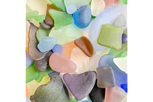 COLORED AIR PLANTS Sea Glass, Jewelry Sea Glass, Ocean Glass, 40 Pieces Mixed Sizes, Tumbled Beach Sea Glass, Seaglass, Craft Glass, Frosty Art Glass, Blues, Red, Yellow, Pink, Purple, Green, White, Brown