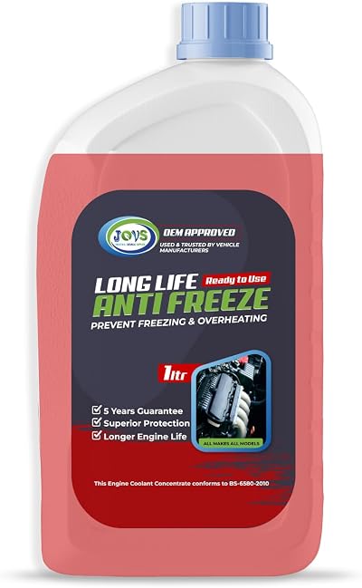 JOVS Antifreeze Coolant 1L Ready to Use Long Life Red Engine Coolant