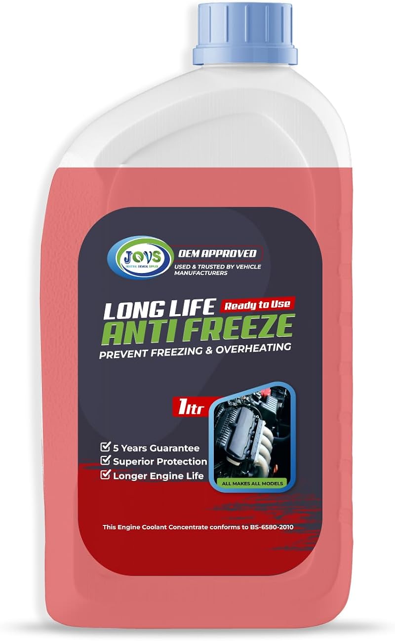 JOVS Antifreeze Coolant 1L Ready to Use Long Life Red Engine Coolant