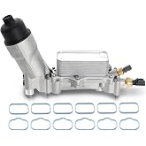 Upgraded Aluminum Engine Oil Filter Housing Kit with Oil Cooler Sensors and Gaskets Compatible with 2011-2016 Chrysler 200 300, Dodge Charger Challenger Journey, Wrangler, Ram ProMaster 3.6L